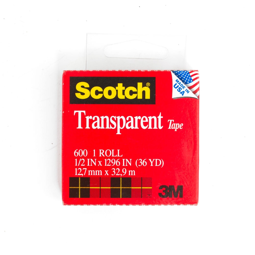 3M, Transparent, Tape, 1/2" x 36 Yard